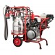 Aparat de muls mobil cu 2 posturi şi 2 bidoane motor electric şi benzină